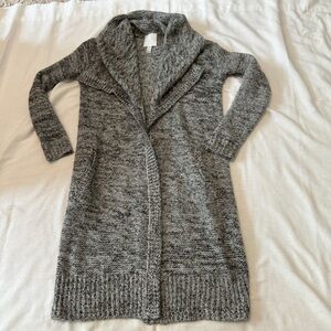Leith XS Heather Gray Cardigan Sweater ~ Wool Mohair Classic Everyday